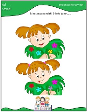 okul öncesi İki Resim Arasındaki Farkı Bul